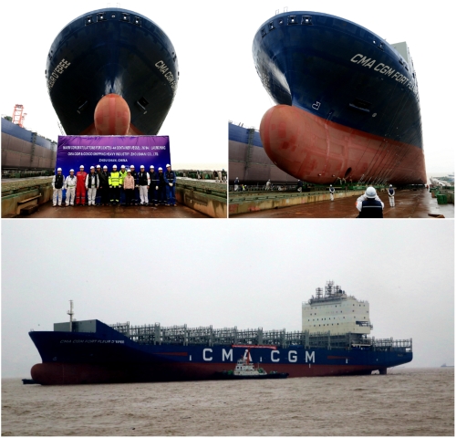 Successful Launching of 3300 TEU Container Vessel